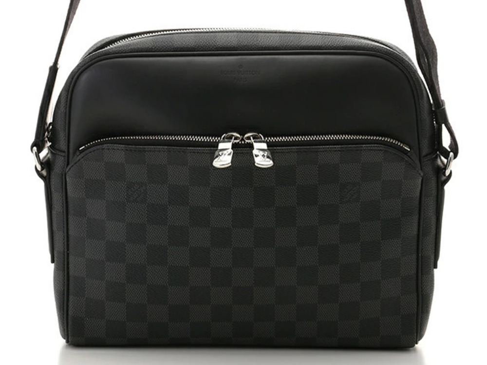 LOUIS VUITTON Shoulder Bag Dayton Damier Graphite Black